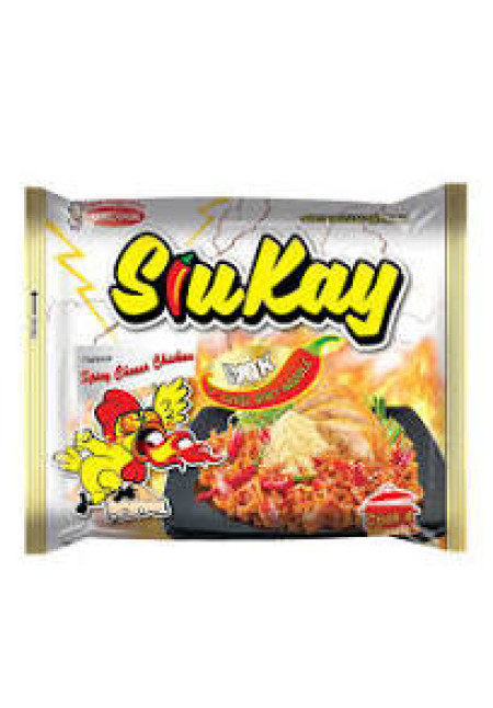 Fideos Instantáneos Secos de Pollo con Queso Cocinados al Wok (nivel 7 de 10 de Picante)