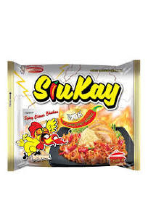 Fideos Instantáneos Secos de Pollo con Queso Cocinados al Wok (nivel 7 de 10 de Picante)