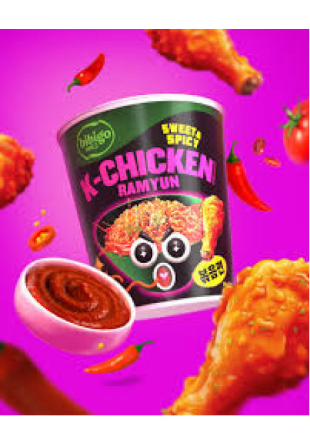 Fideos Instantáneos Secos Bibigo de Pollo Dulce y Picante