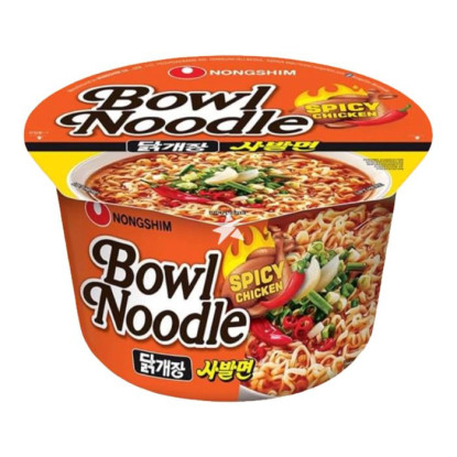 Fideos Instantáneos de Pollo con Picante en Bol Nongshim 100gr