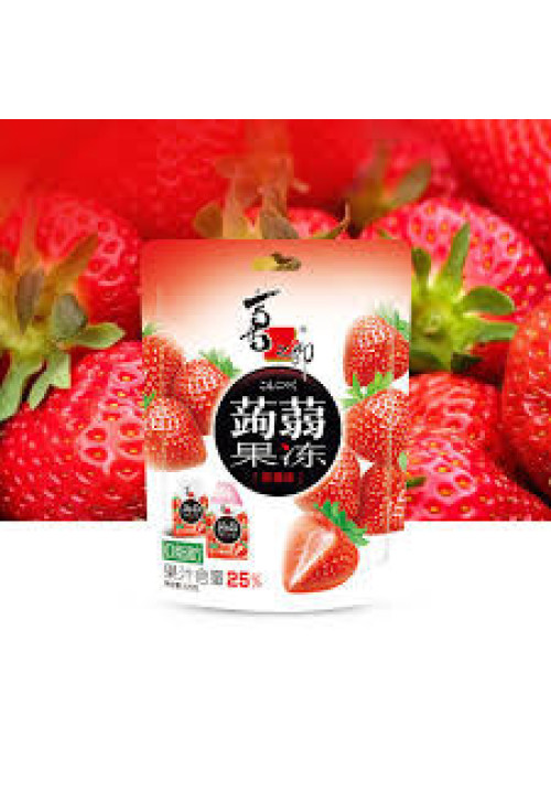 Gelatina de Konjak con Zumo de Fresa 0% Cal. + 40% Zumo